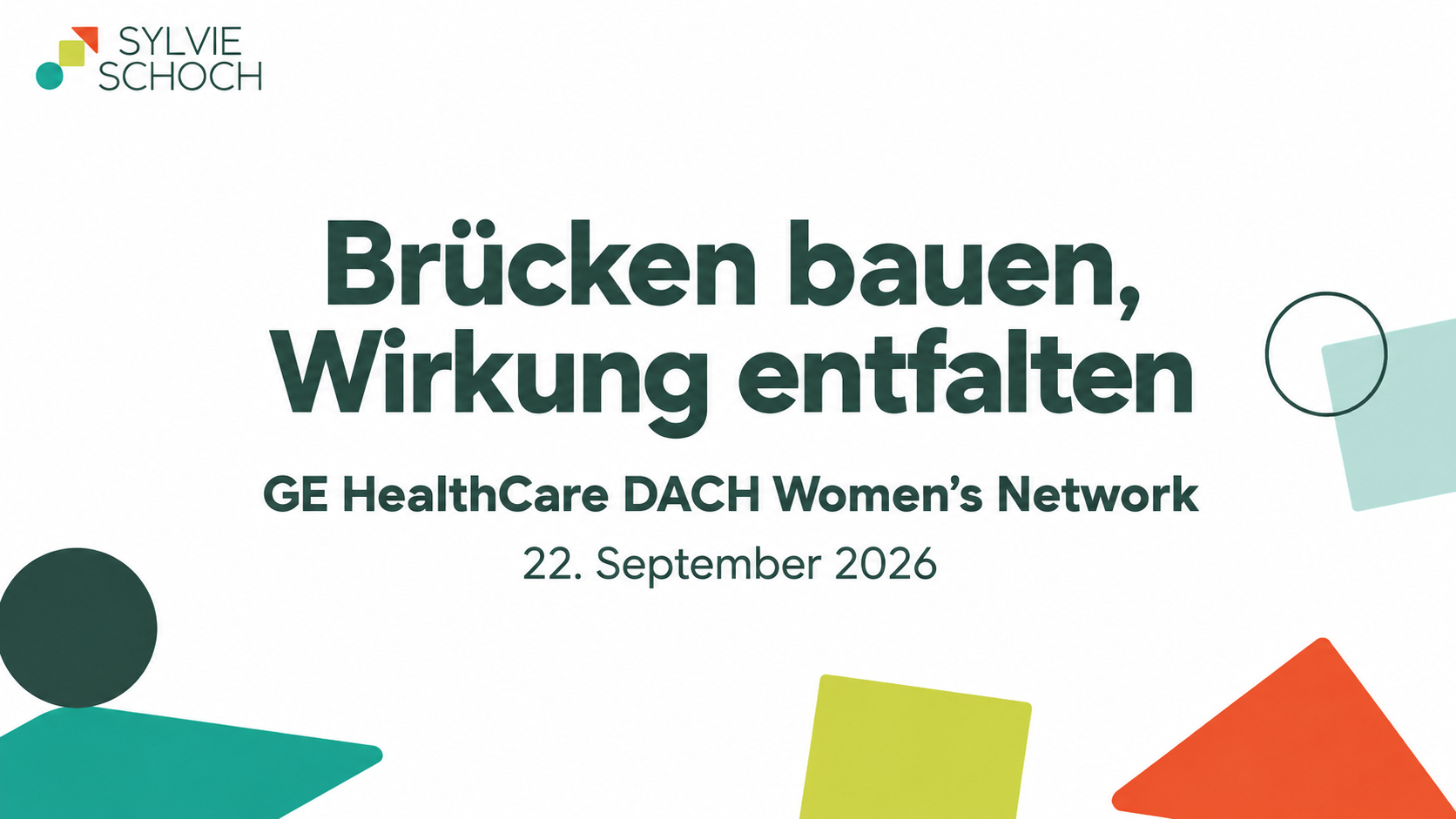 geometric_green_editorial_cover Workshop “Costruire ponti, generare impatto” con Sylvie Schoch per il GE HealthCare DACH Women’s Network, 22 settembre 2026.